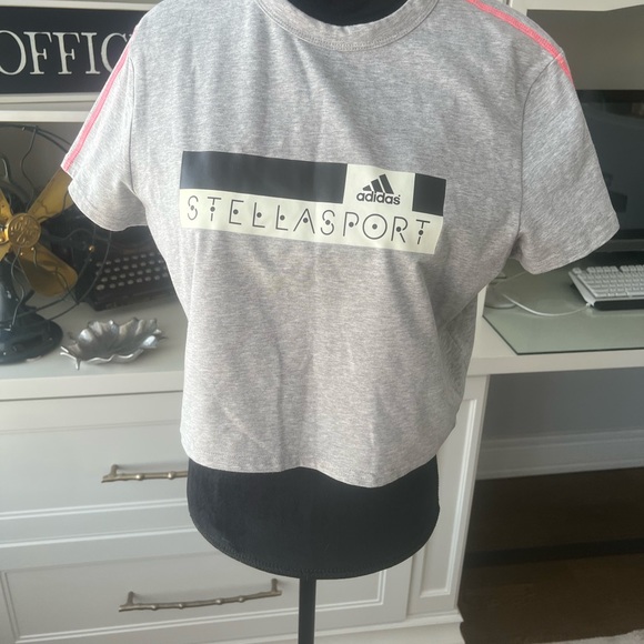 ADIDAS X STELLA MCCARTNEY Grey T-shirt Women’s size Large - Picture 5 of 10